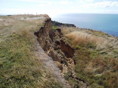 21 August 2014 View east. Western end of landslip
