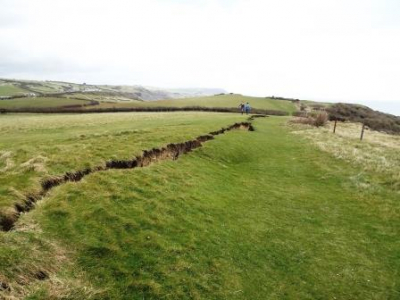 8 April 2016 View east. Middle of landslip