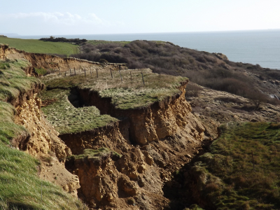15 February 2018  View east. Western end of landslip