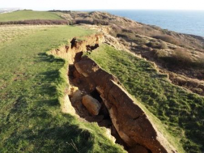 28 December 2016 View east. Eastern end of landslip