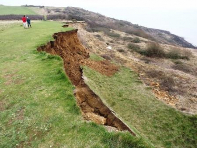 10 February 2017 View east. Eastern end of landslip
