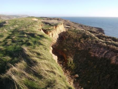 28 December 2016 View east. Western end of landslip
