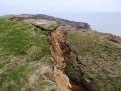 10 February 2017 View east. Western end of landsl